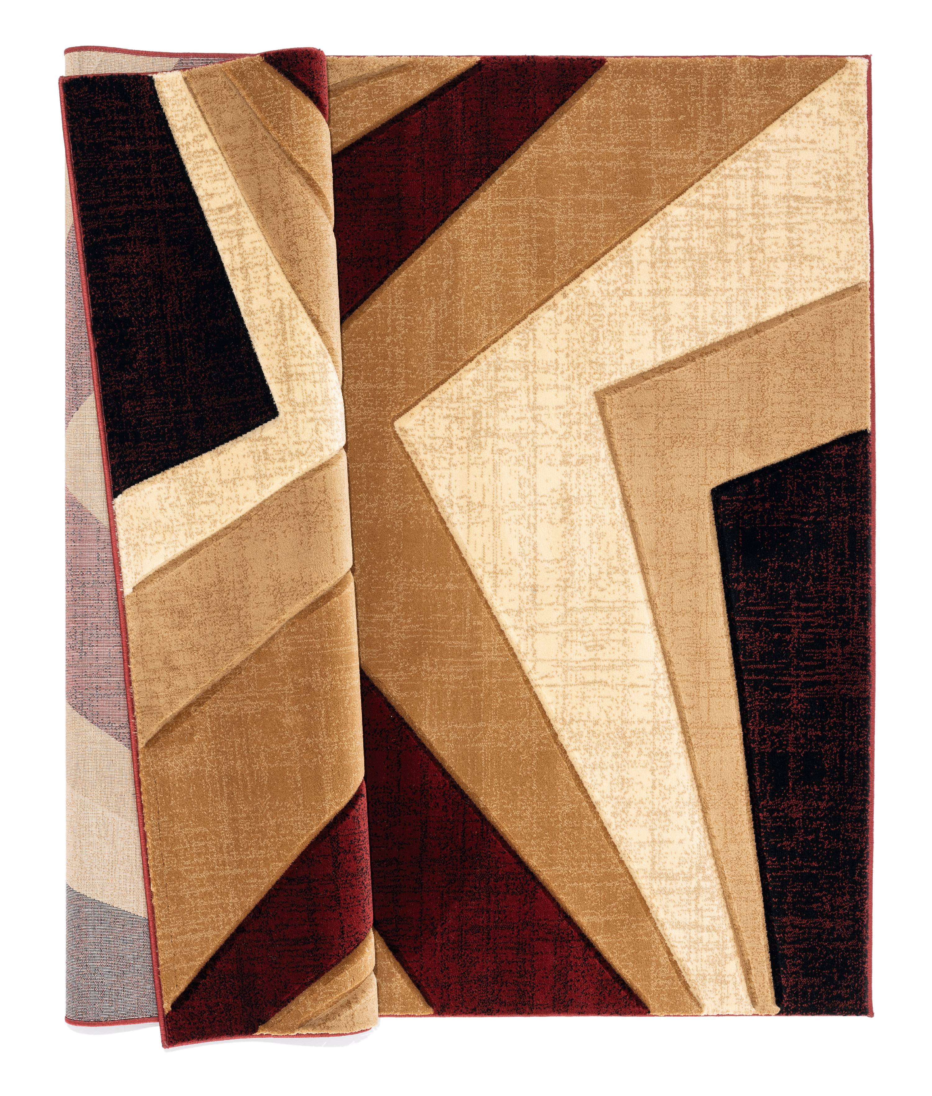 United Weavers Drachma Rimini Modern Abstract Area Rug, Burgundy, 7'10" x 10'6"