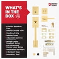 thumbnail image 6 of Kwikset San Clemente Front Door Lock Handle and Deadbolt Set, Entry Handleset Exterior with Interior Reversible Lever, Satin Brass, Pick Resistant SmartKey Deadbolt Security, with Microban Protection, 6 of 9