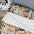 thumbnail image 4 of DESIGN ART Designart "Beige And Purple Cottage Flowers Composition I" Purple Floral bedding covert set with 2 shams King, 4 of 5