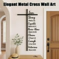 thumbnail image 3 of Minibee Metal Cross Wall Art Decor, Christian Wall Art with Crosses and Bible Verse, Christian Religious Rustic Farmhouse Scripture Decorations Home Living Room Decor Easter Christmas Gift, 3 of 12