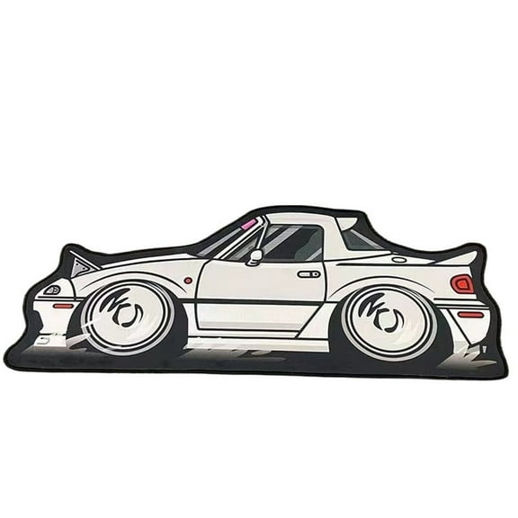 BAIANNAN Cute Cheaper Car Shape Rug Flocking Plush Kids Bedside Carpet Anti-Slip Super Absorbent Bath Mat Home Decor Irregular Floor Mats