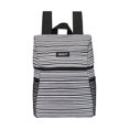 thumbnail image 1 of Backpack White Striped Lunch Bag Cooler, Black, 1 of 1