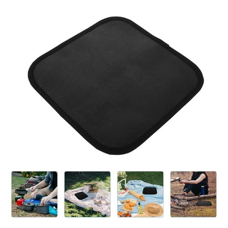 HEMOTON Fireproof BBQ Grill Mat 1 Set Outdoor Tabletop Fire Pit Heat Resistant Waterproof for Patio Deck Lawn Protection