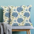 thumbnail image 3 of Spring Floral Pillow Covers 16x16 Pack of 2 Blue Hydrangea Flower Throw Pillow Covers Decoration,Summer Holiday Decor Pillowcase Rustic Farmhouse Linen Cushion Case for Home Couch Sofa Outdoor, 3 of 6