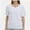 White, variant on Womens Short Sleeve V Neck Dolman Tops with Side Shirring Loose Fit Shirts