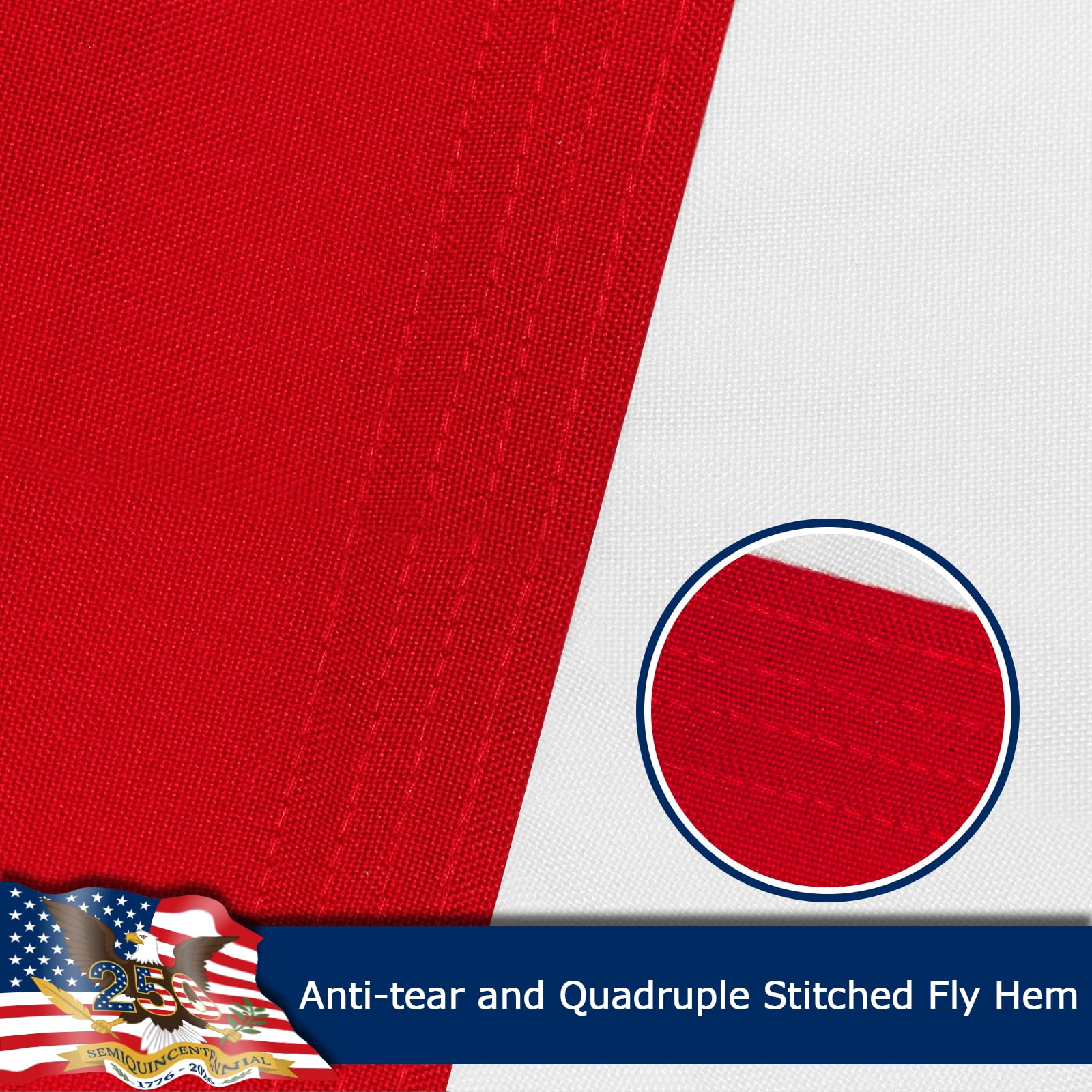 250th American Anniversary Flag 1776-2026, Heavy Duty 400D Double-Sided USA Commemorative Flag, 4 Rows Stitched Fly Hem & Brass Grommets, Patriotic Banner for Outdoor Indoor Decoration