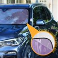 thumbnail image 4 of Foldable Car Windshield Sunshade UV Sun Visor Protector Blocks UV Rays Keeps Vehicle Cool 57x31.5 Inch Elegant Lavender Design, 4 of 8