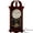 Brown, variant on Clockswise Vintage Grandfather-Style Wall Clock with Wood-Effect Plastic Pendulum, Battery-Operated - for Home Decor, Living Room, Home Office, Kitchen or Dining Room – Red with Distressed Finish