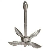 Extreme Max 3006.6669 BoatTector Folding/Grapnel Anchor, Galvanized - 13 lbs.