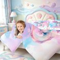 thumbnail image 3 of Manfei Watercolor Axolotl Print King Size Comforter Sets,3D Printed Amphibian Comforters King Size,Colorful Stars Reversible,3-Piece,1 Comforter and 2 Pillowcases, 3 of 7