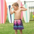 thumbnail image 4 of FORMRS Boys Swim Trunks Quick Dry Mesh Liner Boardshorts Sizes XS-XL, Night Neon Road, 4 of 7