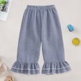 thumbnail image 2 of mgoYE Toddler Baby Boy Girl Pants Retro Elastic Waist Checkered Plaid Long Pants Casual Sweatpants Bottoms 9M-5T(Blue,18-24 Months), 2 of 7