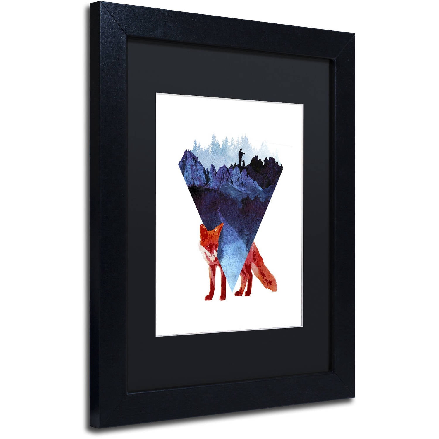 Trademark Fine Art 'Risky Road' Canvas Art by Robert Farkas, Black Matte, Black Frame