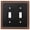 Bronze, variant on Franklin Brass Classic Beaded (1-Pack) Decorative Light Switch Cover Pure White 2-Gang Wall Plate Double Toggle Electrical Outlet Guard W35061-PW-C