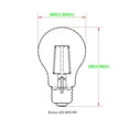 thumbnail image 3 of 6 Pack Bioluz LED 40 Watt Light Bulbs Dimmable Vintage Edison Style Filament LED A19 Warm White 2700K Clear Pendent Light Bulb UL Listed, 3 of 5