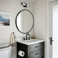 thumbnail image 6 of POSHIONS 24" Aluminum Alloy Frame Circle Round Mirror,Black, 6 of 9