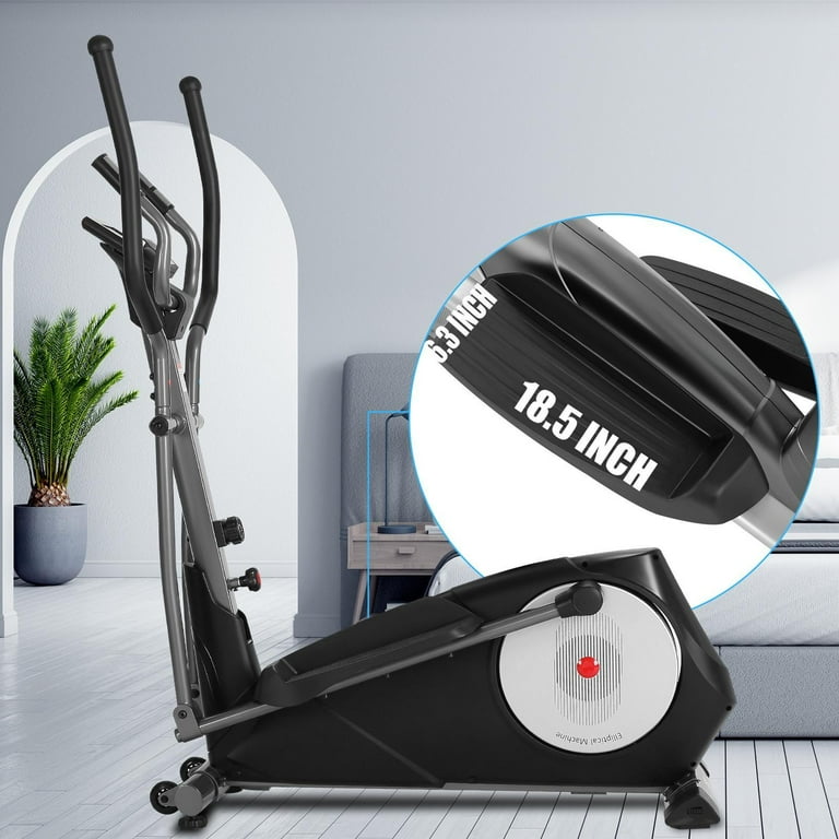 VIBESPARK Elliptical Trainer with 22 Levels of Magnetic Resistance APP Elliptical Machine Bluetooth Connect Multi Function LCD Monitor 330 lbs Weight