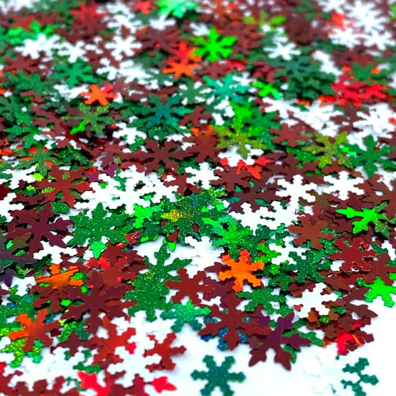 Christmas Snowflake Shape Glitter Confetti (1oz = 28g)