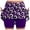 Dark Purple, variant on Halloween Mid Rise Culottes, Women's Athleisure Two-Piece Outfit with Pockets, Comfortable Stretch Pants