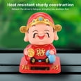 thumbnail image 3 of Statue Cai Shen, Figurine Cai Shen Vive Chanceuse pour Bureau Rouge, Or, 3 of 7