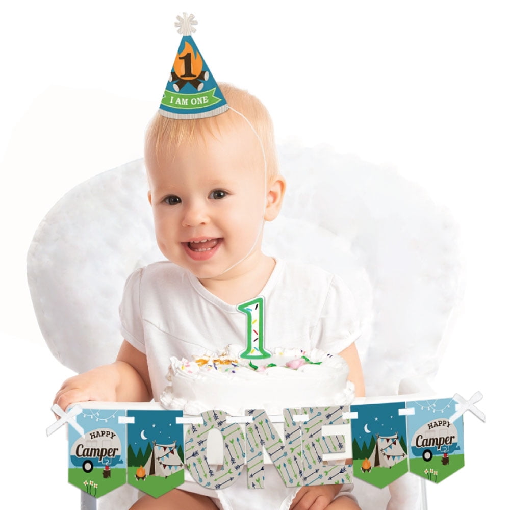 Happy Camper 1st Birthday First Birthday Girl Smash Cake