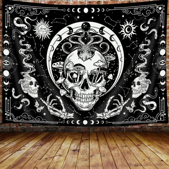 VEIVIAN Gothic Skull Decor 60''x 40'' Tapestry