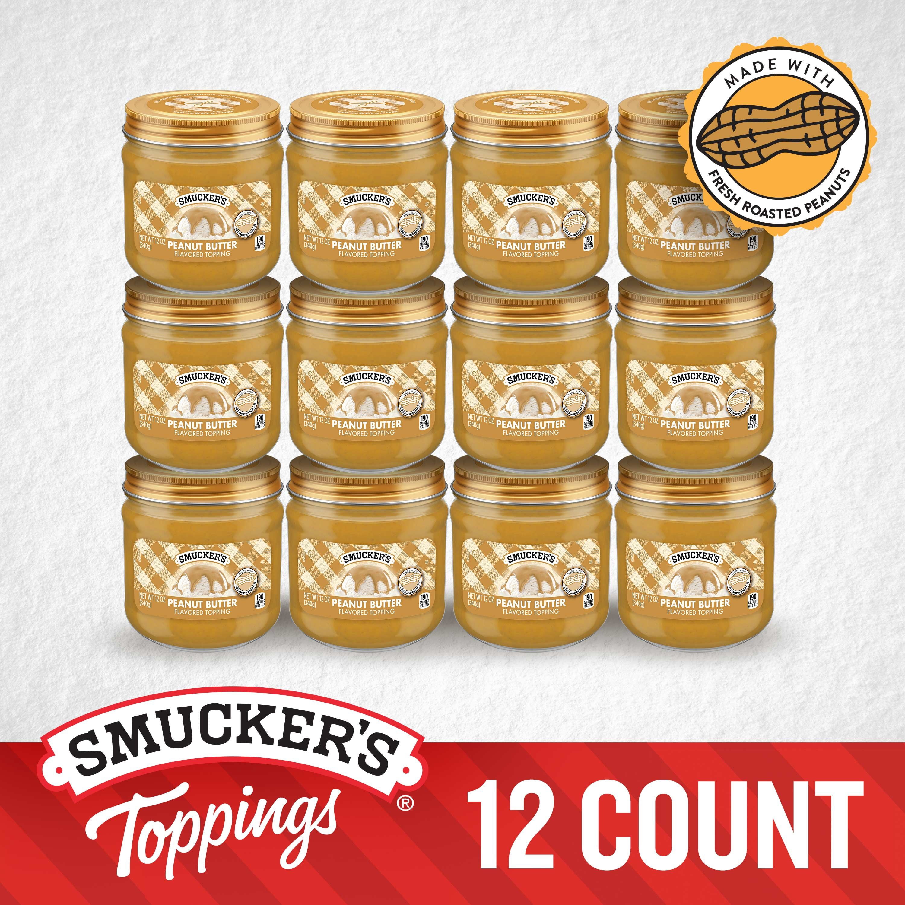 (12 pack) Smucker's 12 Ounce Peanut Butter Sauce Each