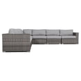 thumbnail image 1 of Living Source International 122" Wicker Patio Sectional with Cushions in Gray, 1 of 4