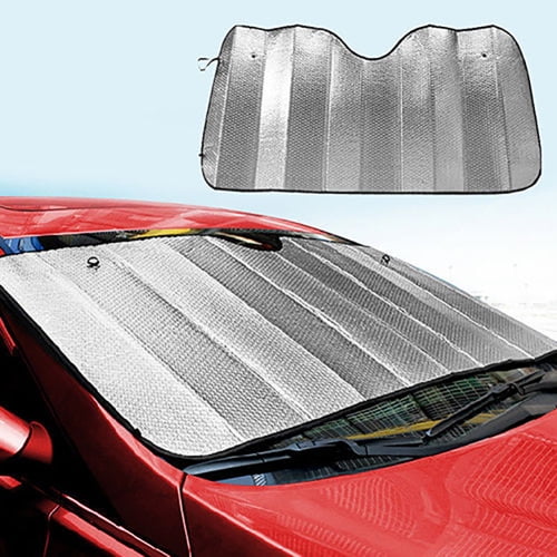 SPRING PARK Car Sunshade Front Windshield Anti UV Shield Sun Shade Visor Aluminum Foil Cover