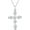 Cz-pear-diamond-cross-necklace-silver, variant on Sterling Silver Cross Necklace for Women Gold Plated Cross Pendant Necklace Cross Layered Necklace for Women