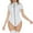 White, variant on Women Leather Bodysuit, Zip - Up Short Sleeve, Shiny Bodycon Leotard, One Piece High Cut Thong Lingerie Babydoll, Wet Look, for Club Party