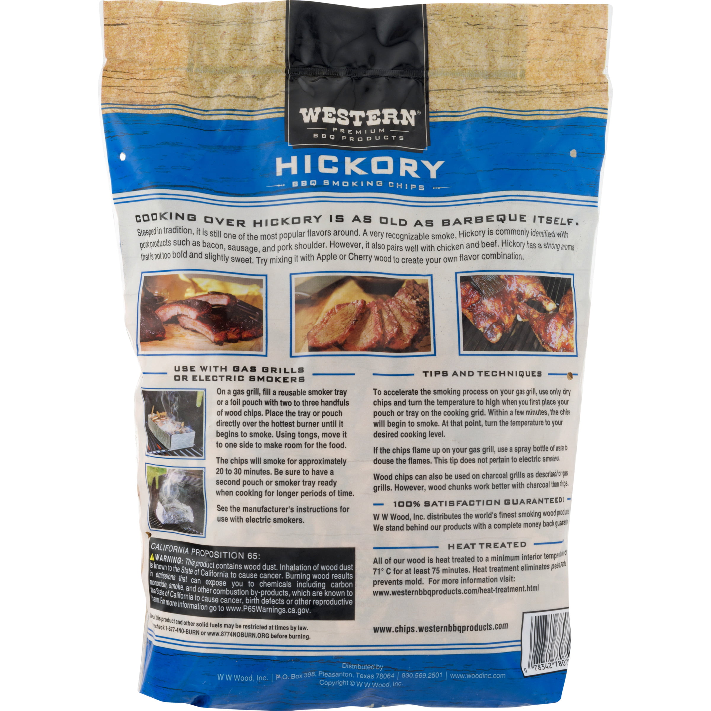 400g each 3 pack Bar-Be-Quick Hickory Wood Smoking Chips 