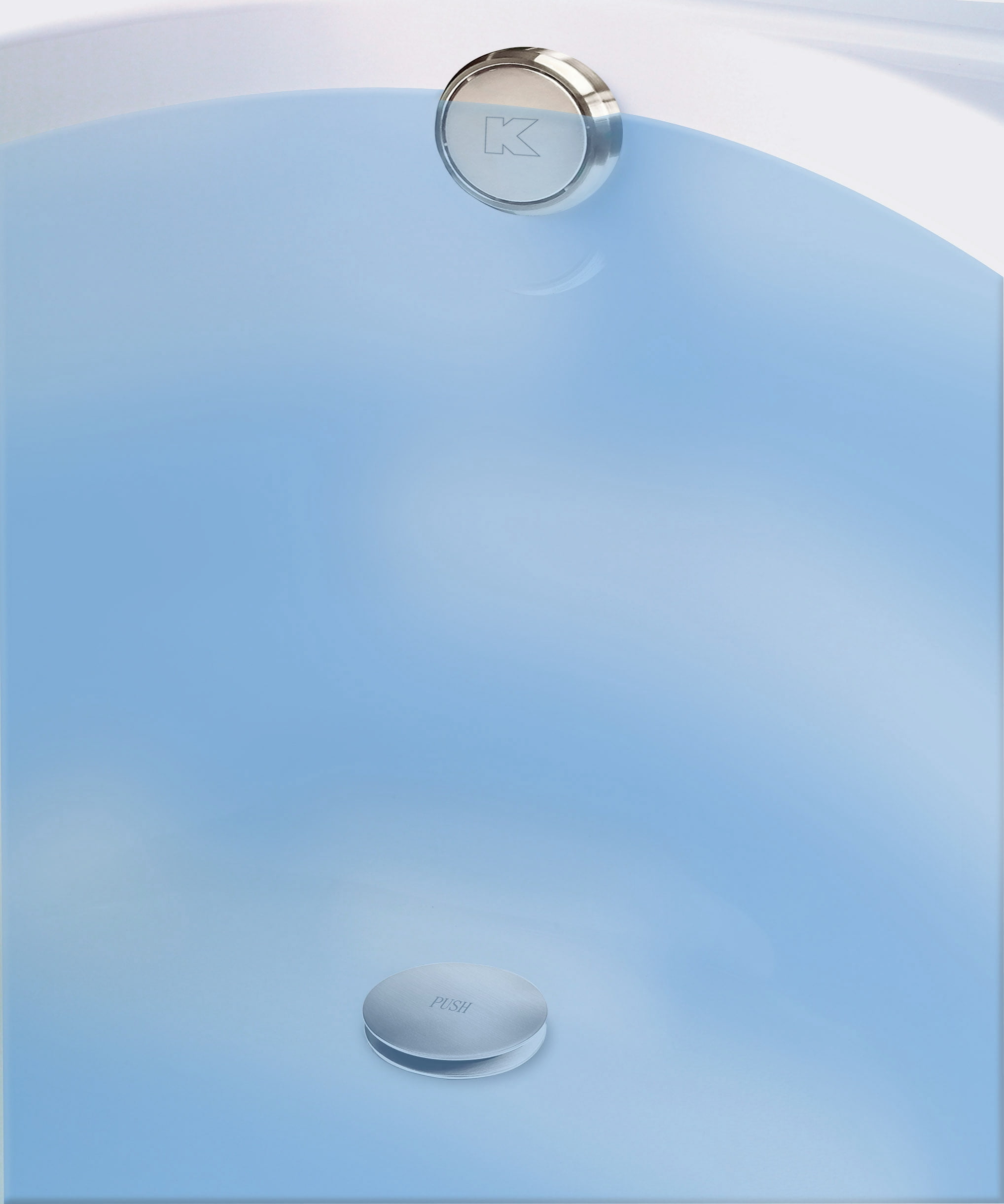 Keeney 30PVCFSBN Foot Lok Full Soak Bath Drain, Brushed Nickel