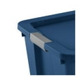 thumbnail image 6 of Sterilite Extra Large Storage Bin, 45 Gallon Plastic Storage Container with Latch Lid & Wheels, Blue, 6 of 11