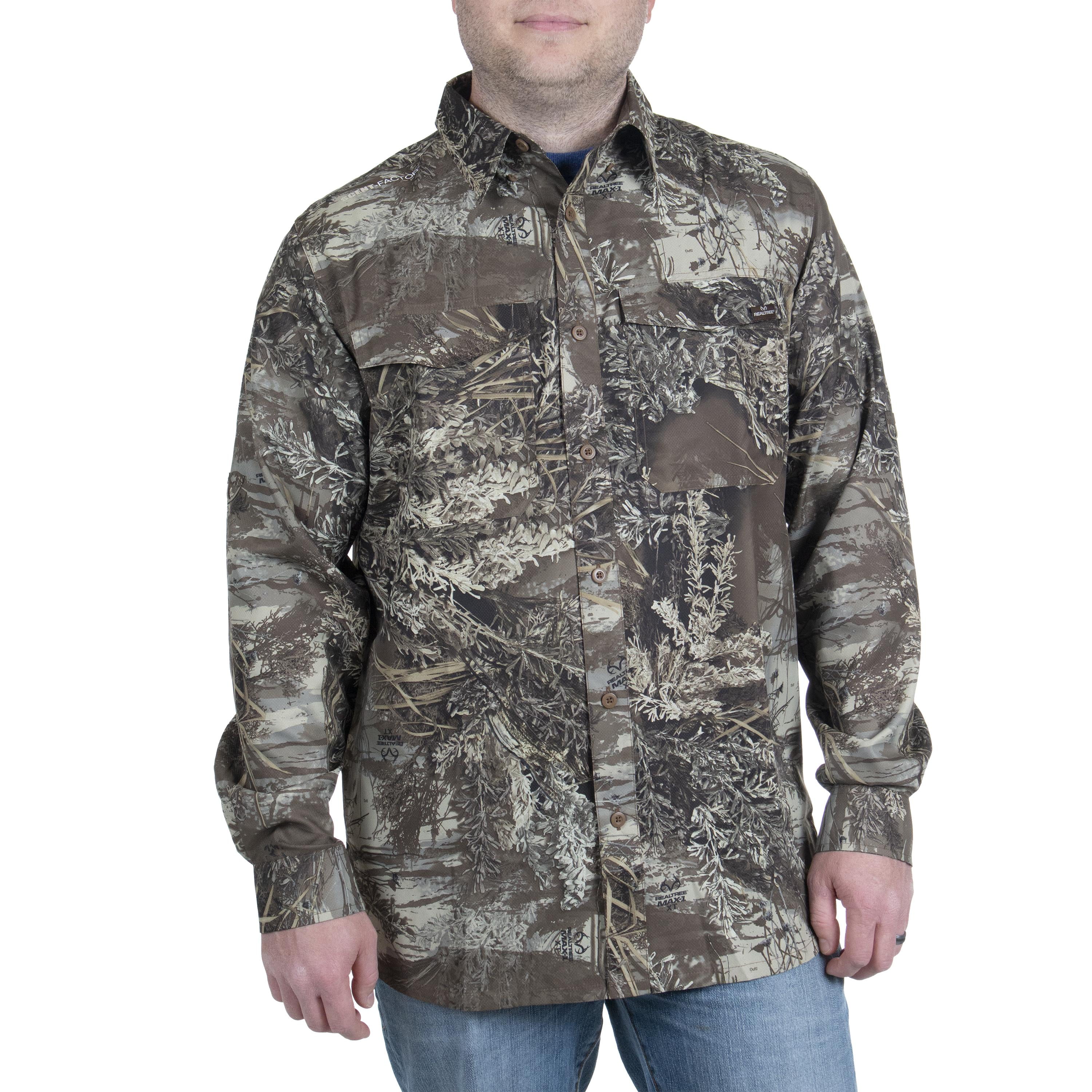 Realtree Men's Long Sleeve Hunting Guide Shirt, Realtree Max1 XT, Size