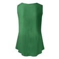 thumbnail image 4 of Miluxas Tank Tops for Women Sleeveless Crew Neck Workout Yoga Shirts Summer Casual Beach Vacation Undershirt Flowy Blouses Green-A 12(XXL), 4 of 6