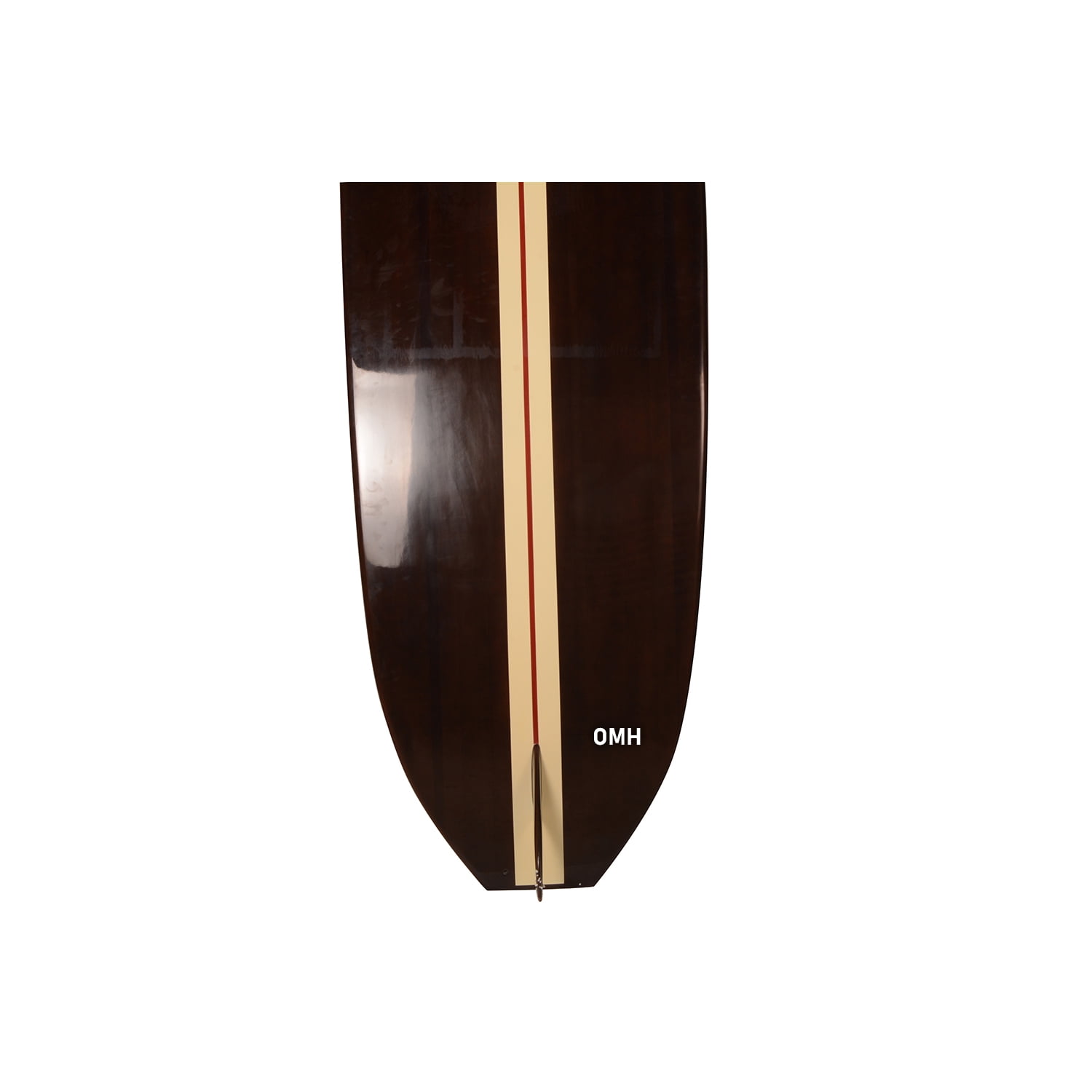 Old Modern Handicrafts Paddle Board in Dark Painted Wood 11ft with 1 fin
