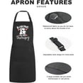 thumbnail image 4 of Baking Is My Therapy Aprons for Women with 2 Pocket Baked Waterproof Adjustable Bib Kitchen Cooking Apron Bakers Gift, 4 of 5