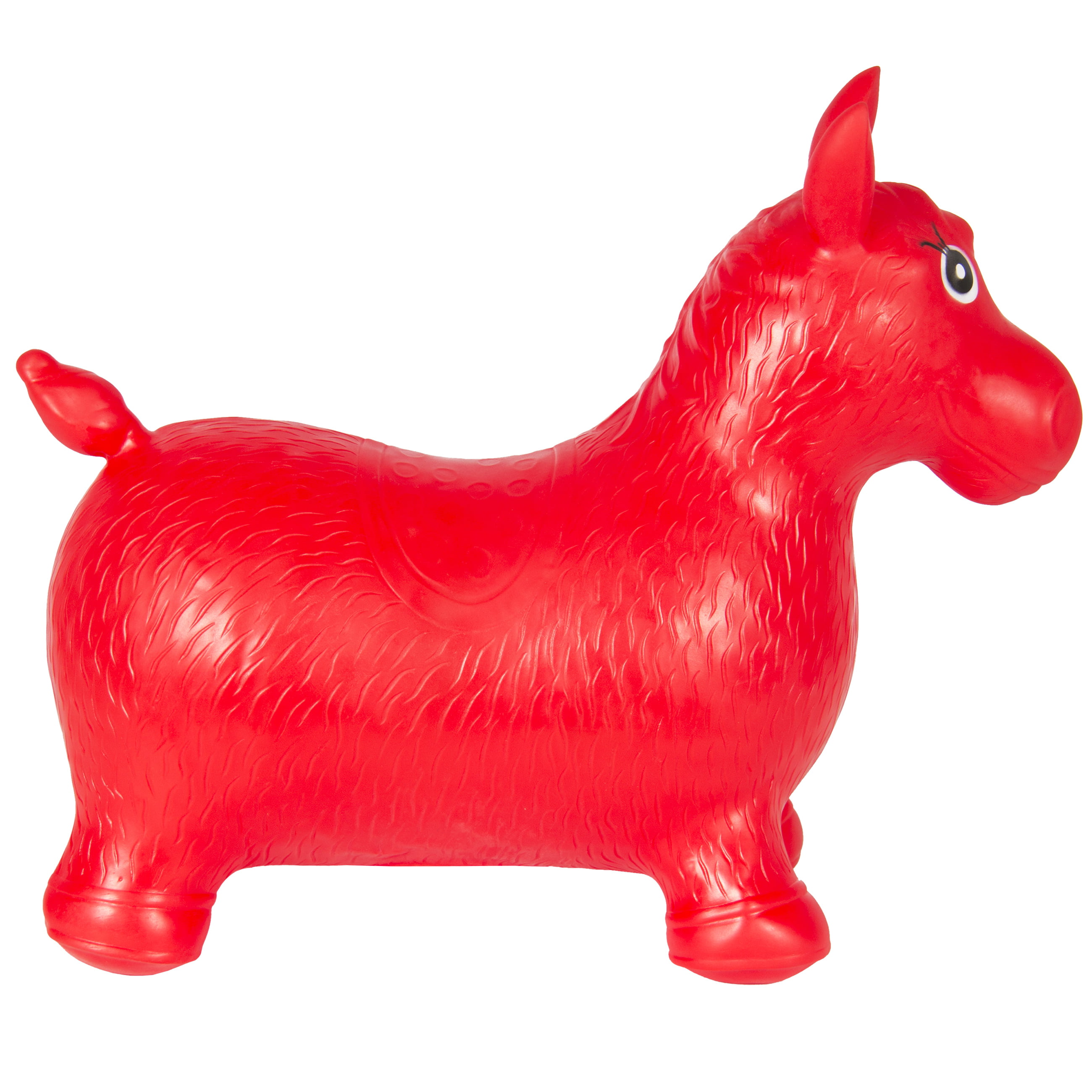 red bouncy horse