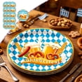 thumbnail image 2 of Oktoberfest 9 Inch Paper Plates 16 Pack Bavarian Plaid Design for Main Course Barbecue, Disposable Eco Friendly Tableware, Outdoor Party Gift, 2 of 6
