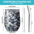 thumbnail image 5 of 12oz Stainless Steel Insulated Wine Tumbler with Lid and Straw – Double Wall Vacuum Mug for Hot & Cold Drinks, 304 Steel Interior, Sweat-Free Design, 5 of 5