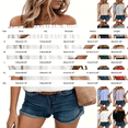 thumbnail image 3 of YVNAURA Womens Puff Short Sleeve Off Shoulder Tops 2026 Fashion Cute Casual Blouse Loose Fit Smocked Elastic Lightweight Summer Shirt Dressy Beach Travel Vacation Clothing, Red,XXL, 3 of 6