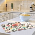 thumbnail image 6 of Yayeee Dish Drying Mat for Kitchen Counter Ultra Absorbent Easy Clean Pad 24x18", Beige Red Floral, 6 of 7