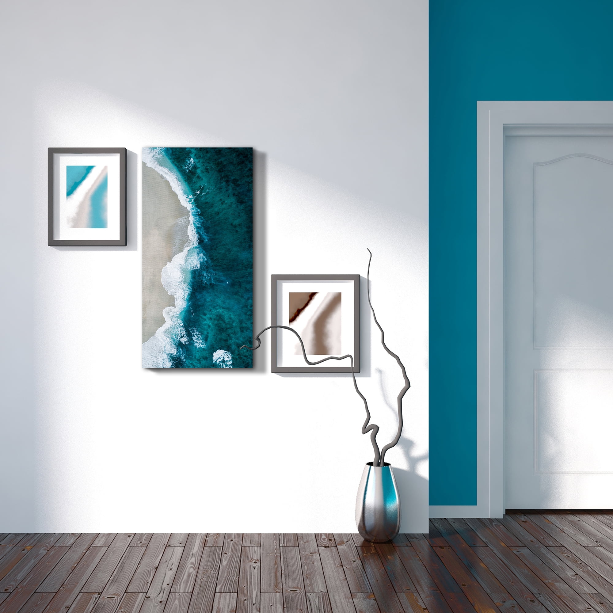 Masterpiece Art Gallery High Tide Bird's-Eye-View Ocean by Shifaaz Shamoon Canvas Art Print