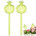 thumbnail image 1 of Uxcell 2-Pack Esferas de Riego para Plantas, Inserto de Macetero Autorriego de 9.8 Pulgadas con 2 Tapones para Plantas de Interior [Verde], 1 of 7