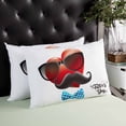 thumbnail image 4 of Father's Day Throw Pillow Cover, Love Sunglasses Beard Polka Dot Tie Rectangle Decorative Pillow Case Protector Soft Cushion Cover Lumbar Pillowcase for Couch Sofa Bedroom Car Chair Decor 24x36 Inch, 4 of 8