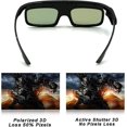 thumbnail image 2 of 2024, gafas 3D, gafas de carga con obturador activo, adecuadas para proyector de enlace 3D DLP, 2 of 4