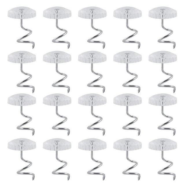 Rongfmy Vis à Tête Transparente Torsadée pour Rembourrage Forme Ronde L Lot de 20