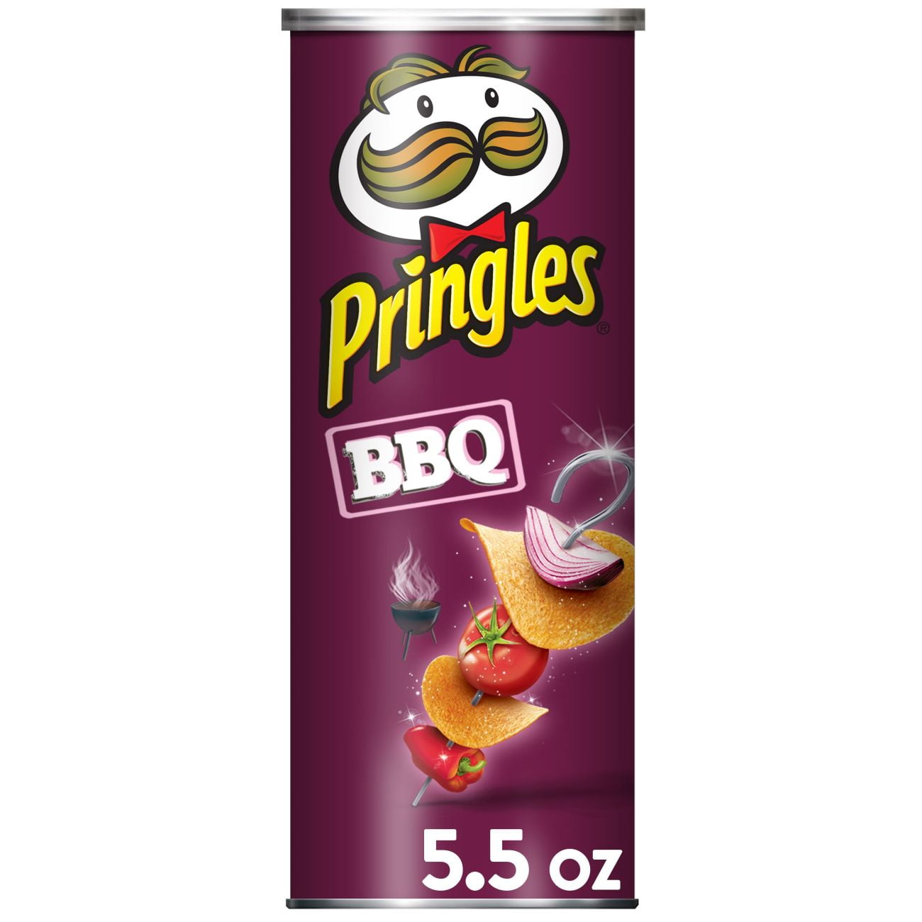 Pringles Snack Stacks Potato Crisps Chips, BBQ Flavored, 5.5 Oz