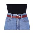 thumbnail image 4 of INSPIRE CHIC Alligator Embossed Belts Leather Waist Alloy Pin Buckle Belt For Women 106cm/41.7" Red, 4 of 4